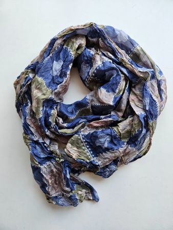 Halstuch blau/oliv