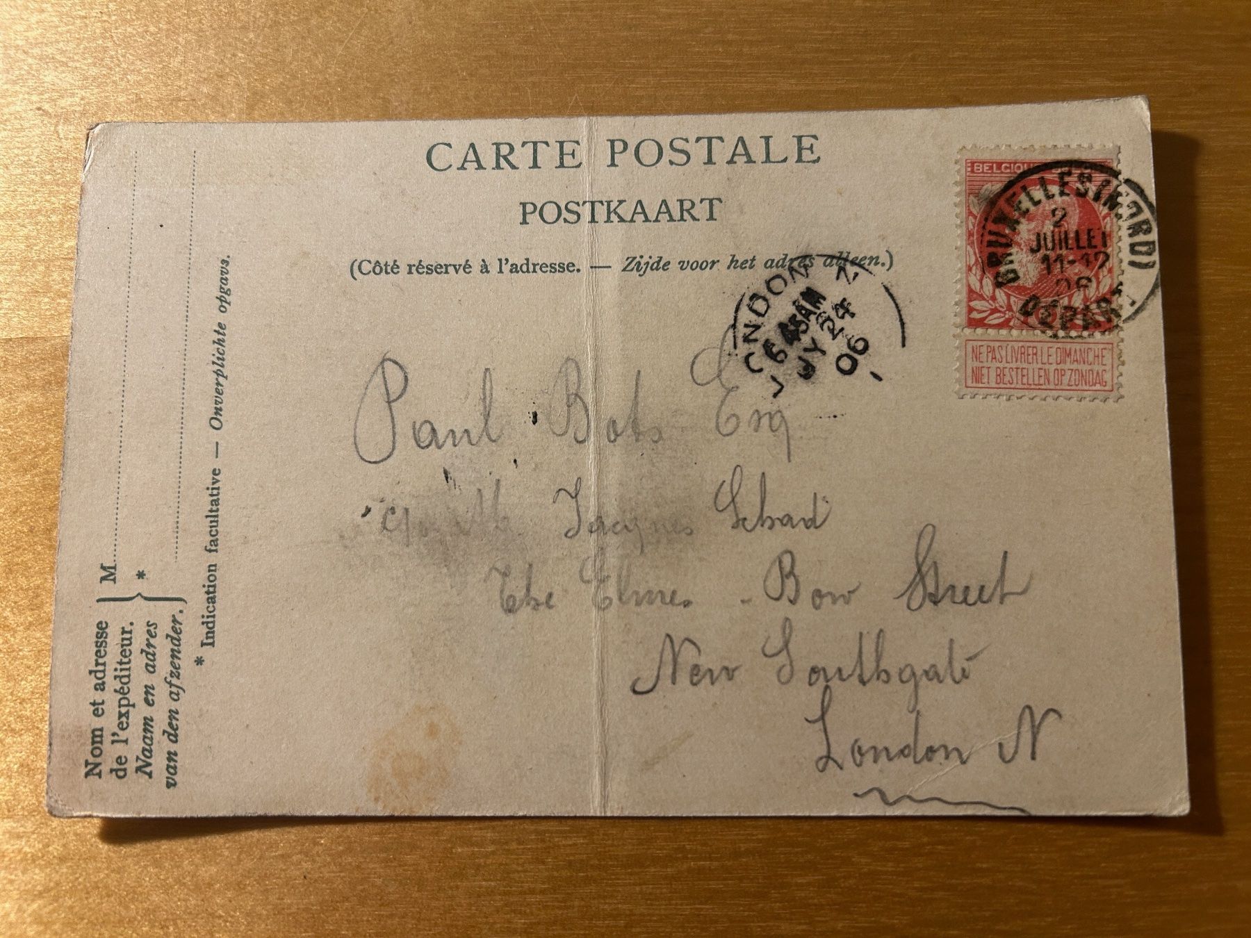 Cartoline postali: Postkarte Brüssel 1906 – Usato da Unterentfelden venduto da goodproducts 1