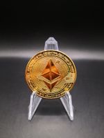 vergoldete Ethereum Münze / Coin - ETH