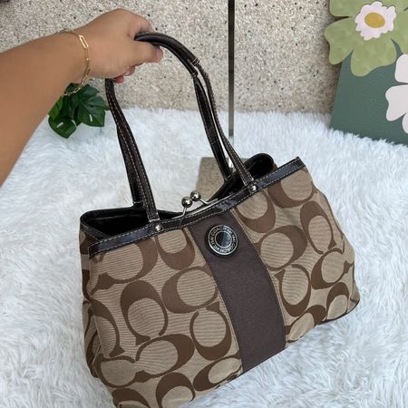 Coach Handtasche braun Monogramm guter Zustand