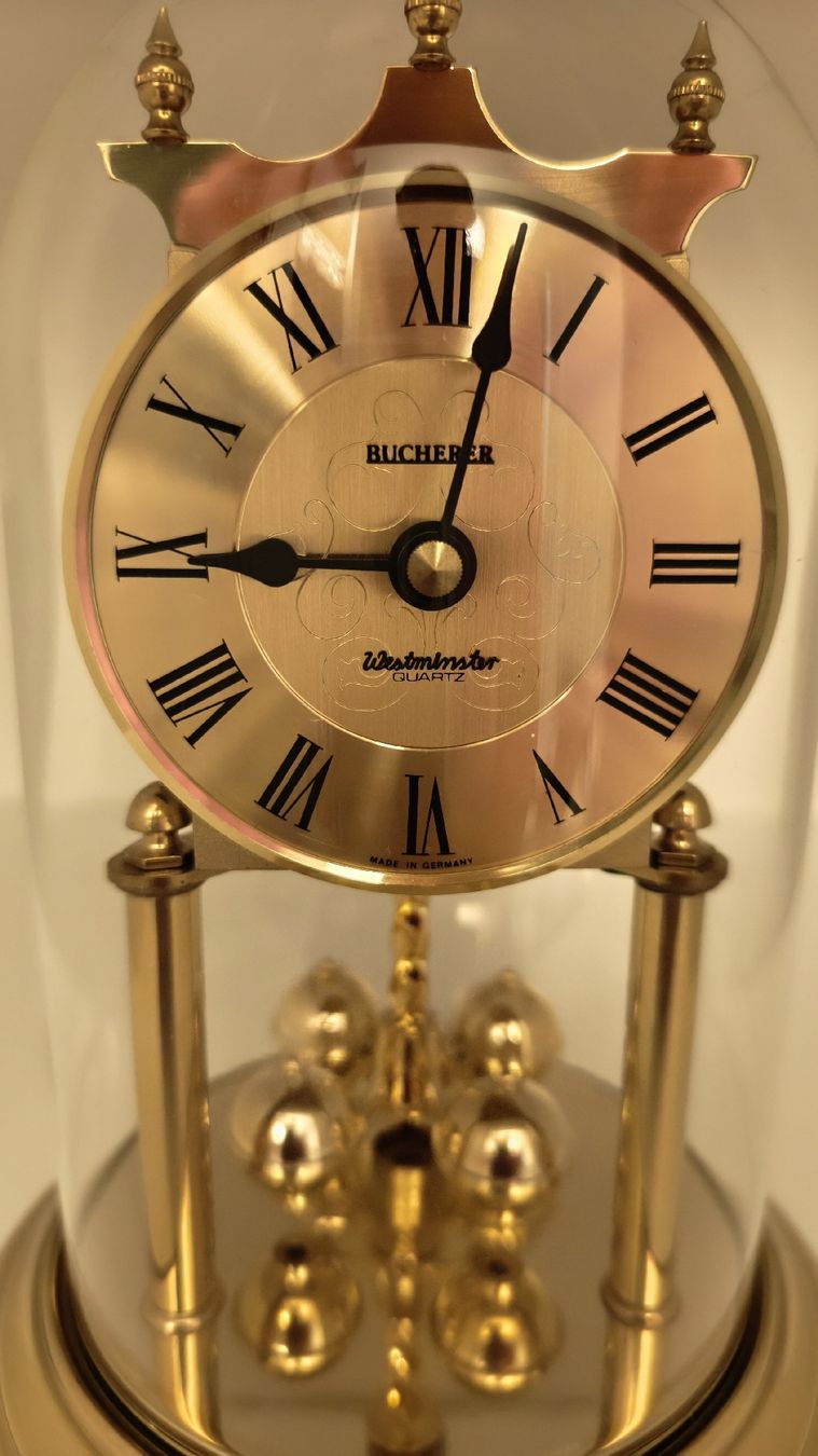 Bucherer Orologi da terra & Orologi da parete: Tischuhr Messing Glaskuppel Westminster  – Nuovo (secondo la descrizione) da Hochdorf venduto da Berry005 2