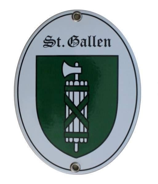 Insegne: Emailschild - Kanton St. Gallen – Nuovo e nell'imballaggio originale da Ennetbürgen venduto da open24shop