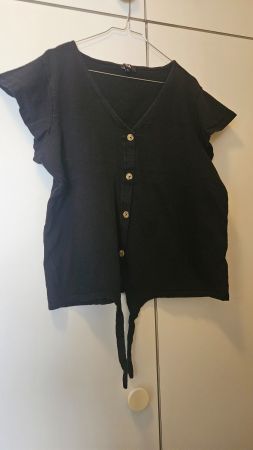 Camicetta cotone nero C&A tg.XL da annodare