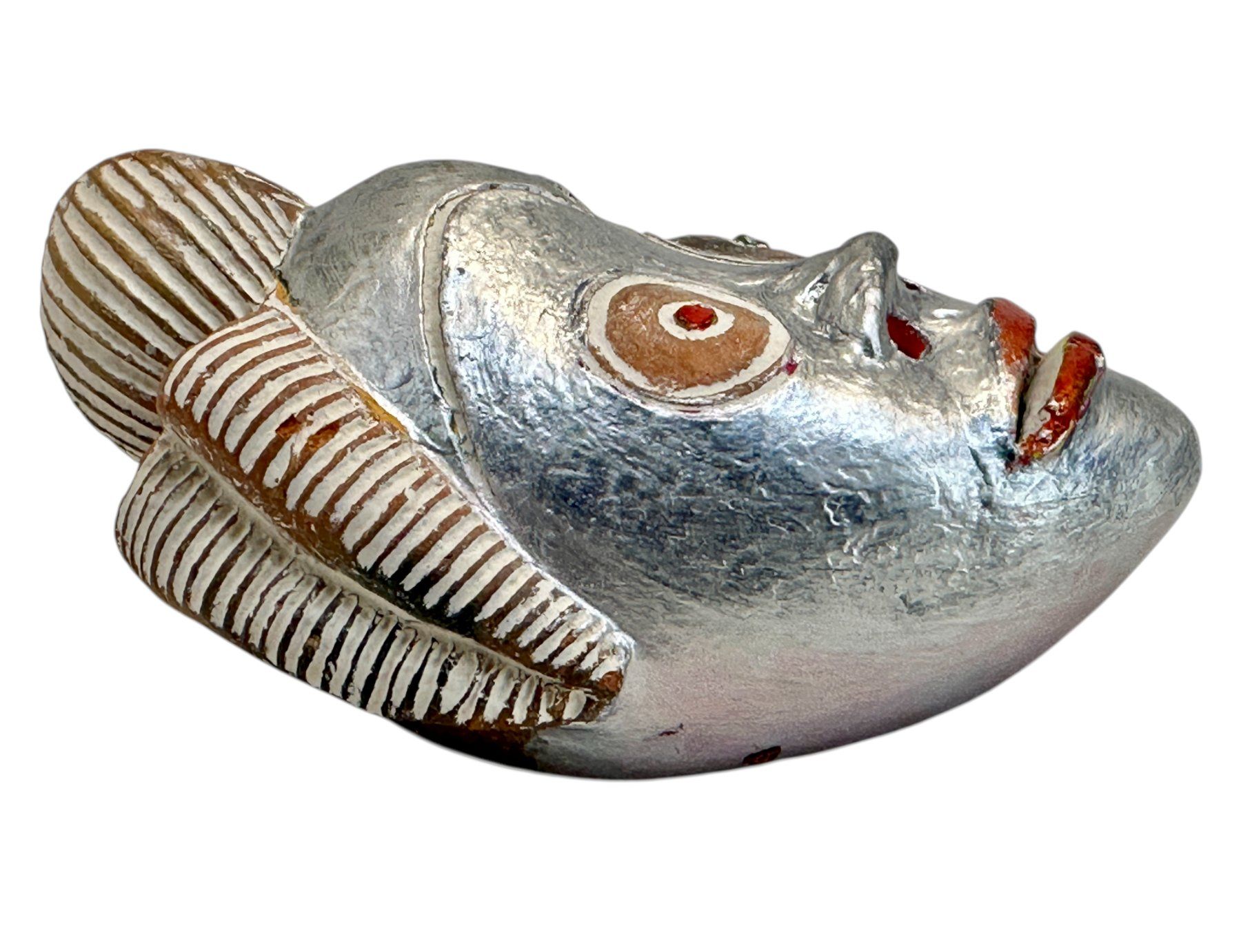 Internationale Kunst: Masque africain tribal argenté vintage - Objet d'art! – Gebraucht aus Morges von auc_yt6g 5