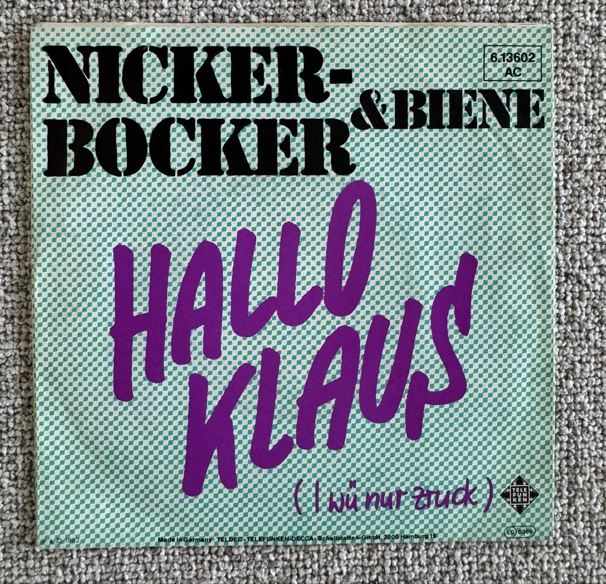 Dischi in vinile: Nickerbocker & Biene - Hallo Klaus - 7" Single - NDW/80s – Usato da Rorbas venduto da BlackstarRecords 1