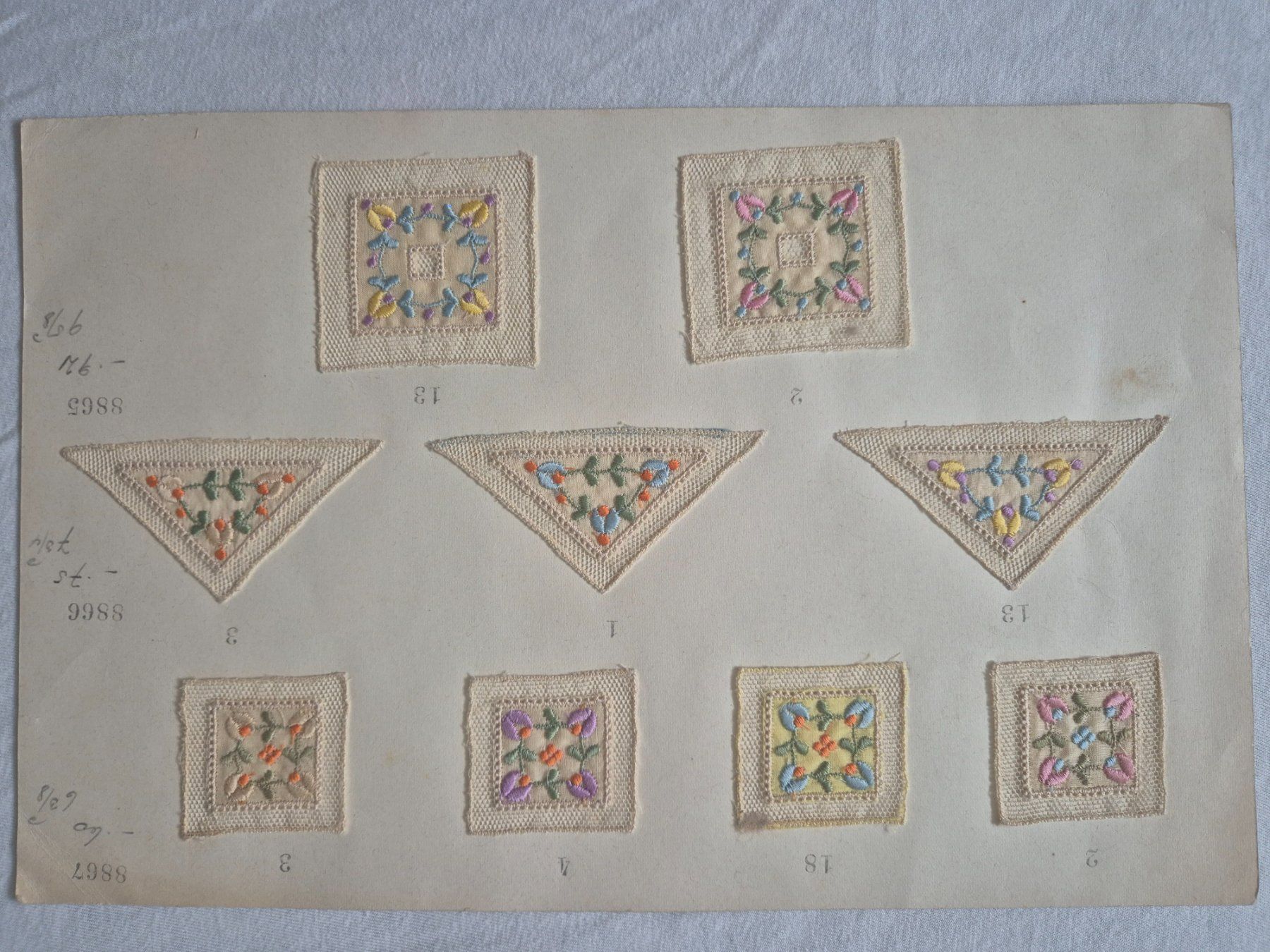 Tessuti: St. Galler Stickerei ca. 1940 – Usato da Winterthur venduto da Pumuckel4 5