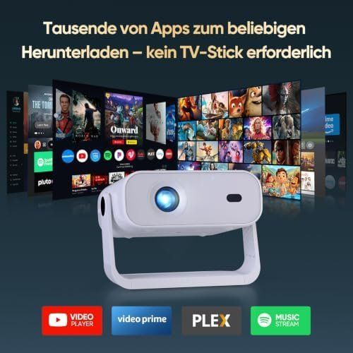 Videoprojektoren: 2026 Neuer Smart Mini Beamer Integrierte APP Android 14 – Neu und originalverpackt aus Hundwil von Pakethase 2