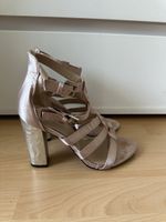 Elegante Satin High pHeels Gr. 40 Rosé Sommer Schuhe