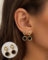 Damen Ohrringe & Ring Gr. 6 – Chirurgenstahl – Neu