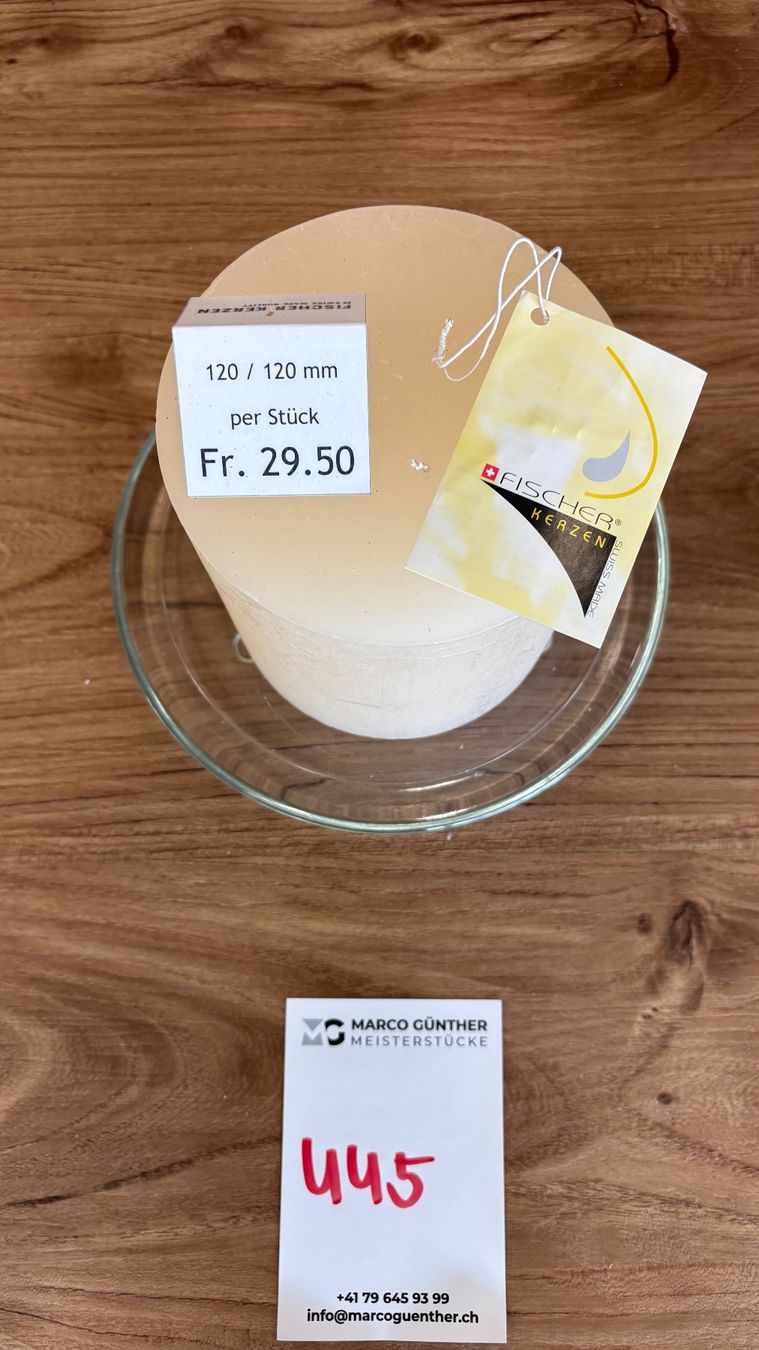 Kerzen: 0445 Posten Raureif Kerze aus Liquidation – Neu (gemäss Beschreibung) aus Derendingen von Meisterstuecke 1