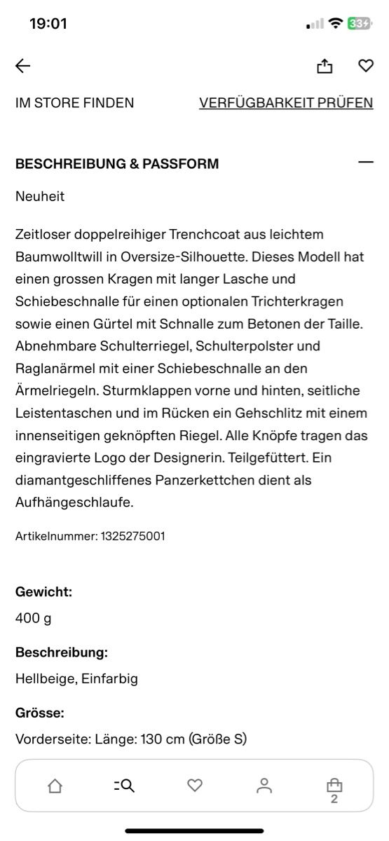 Stella McCartney Mäntel: Stella McCartney H&M Trenchcoat Gr. S – Neu (gemäss Beschreibung) aus Basel von kar_6lxm 3