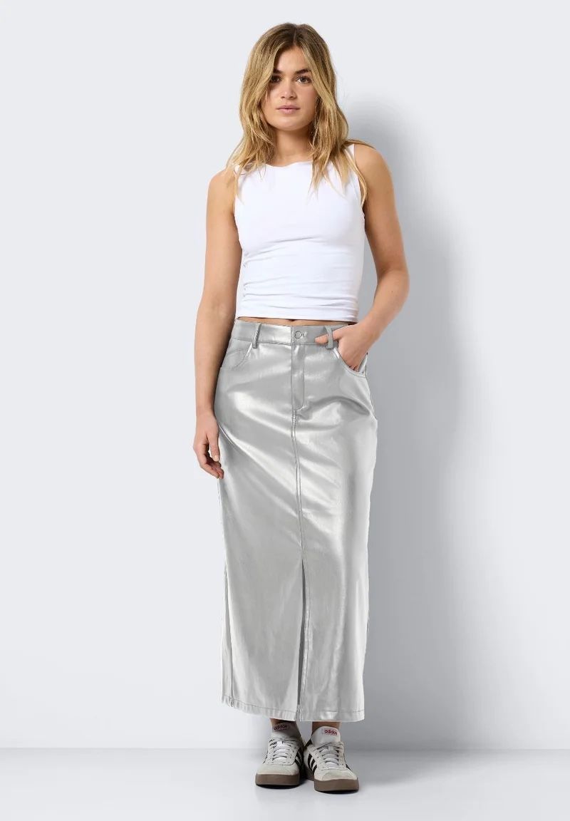 Gonne: Noisy May - Maxi skirt - Silver – Nuovo e nell'imballaggio originale da Zürich venduto da luxuryoutlet1