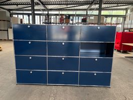 USM Haller Highboard 3x4 in blau