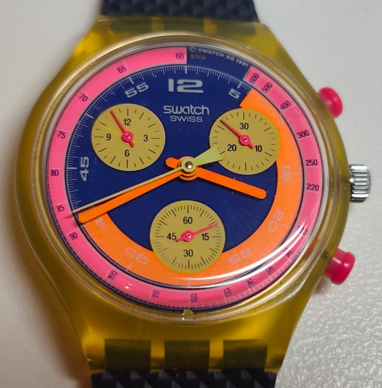 Swatch Orologi: Swatch⌚CHRONO GRAND PRIX - SCJ101 – Nuovo (secondo la descrizione) da Eschenbach SG venduto da Piratenschatz 3