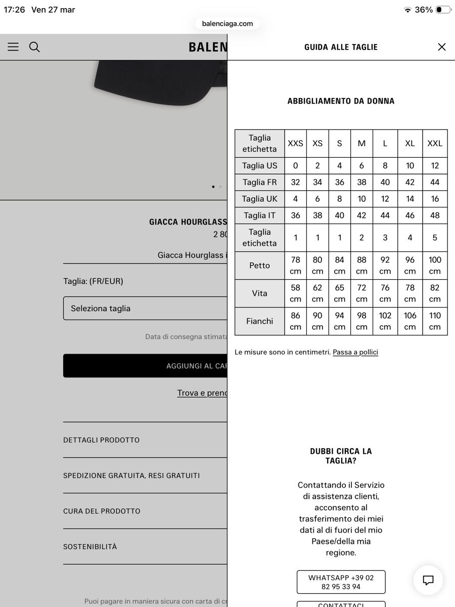 Jacken: Balenciaga Giacca Hourglass – Neu (gemäss Beschreibung) aus Magadino von ber_6kbt 7