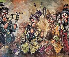 Oelgemälde auf Leinwand Les Clowns-Guillaume tell