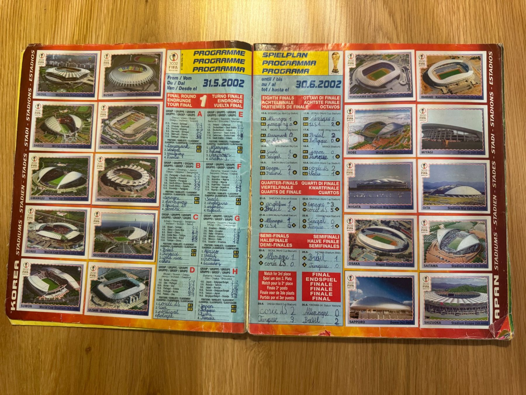 Panini Album: Album panini Coupe du Monde 2002 Complet – Usato da Bussigny venduto da Maxence10 1