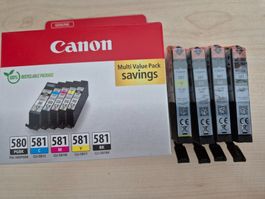 Canon Tintenpatronen 580 581 PGBK C M Y BK Neu