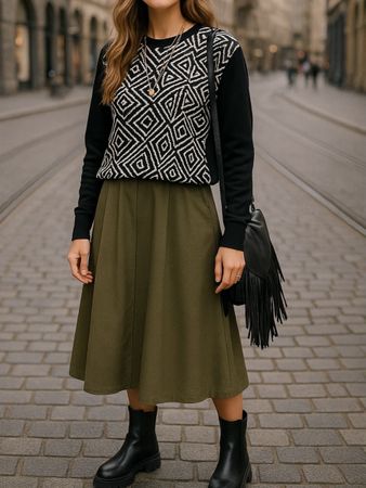 NEU Zara Boho Pullover Gr. S,  gemustert