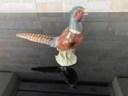 Figurine faisan en porcelaine polychrome