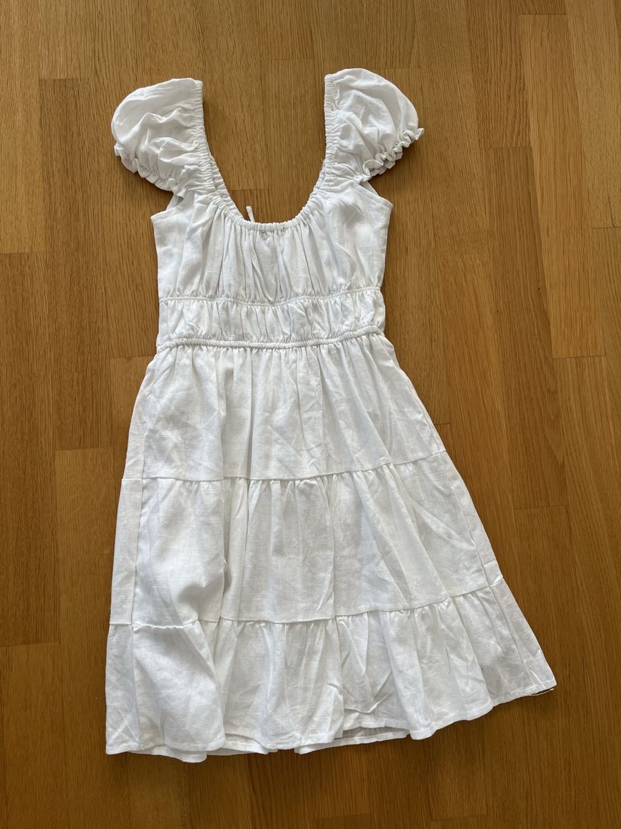 Vestiti & Gonne: weisses Kleid mit Puffärmel, Gr. XS-S – Nuovo (secondo la descrizione) da Rüschlikon venduto da Simoneh76 1