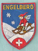 Vintage Badge Wappen ENGELBERG ST. GALLER STICKEREI