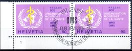 1975 ORGANISATION MONDIALE DE LA SANTE PAAR AUSGABETAG BU185