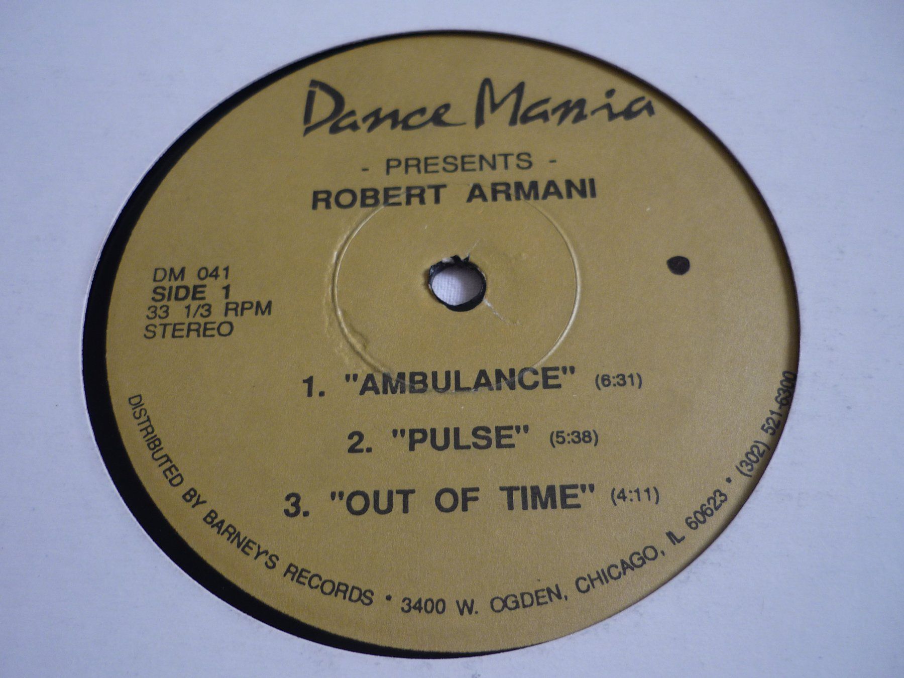 Dischi in vinile: Rare Techno Vinyl - Robert Armani - ambulance - dance mania – Usato da Beringen venduto da Flatretriever 1