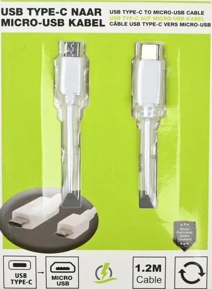 Cavi: USB-Typ-C-zu-Micro-USB-Kabel 1,2 m lang – Nuovo e nell'imballaggio originale da St. Gallen venduto da schnaeppchen-preise 1