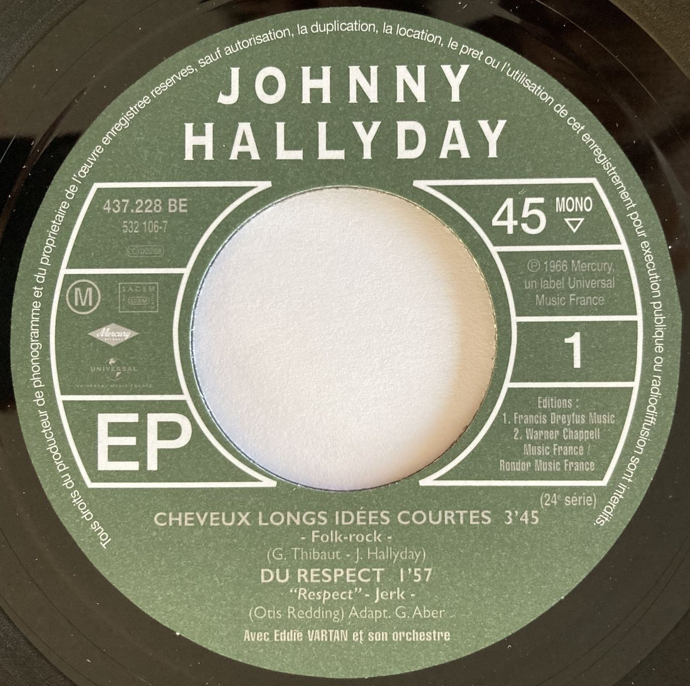 Dischi in vinile: JOHNNY HALLYDAY - CHEVEUX LONGS IDEES COURTES – Usato da Bottens venduto da hotter-than-hell 2