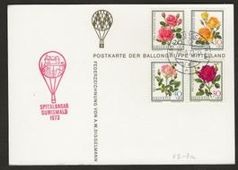 Ballon Schweiz 1973 Sumiswald Trubschachen Luftpost