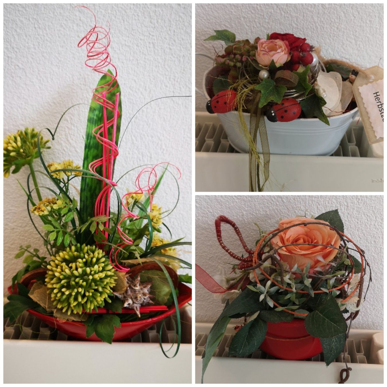 Tutte le decorazioni: 3 Gestecke zum weiterschenken – Nuovo (secondo la descrizione) da Widnau venduto da Schurlibua
