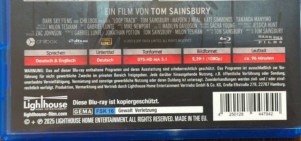 Tutti i DVDs: Loop Track - Blu-ray - Horror - Top Zustand - Neuwertig – Usato da Beringen venduto da Mantafisch1 2