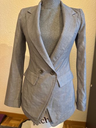 Korea Damen Blazer Jacke Graun Gr XS