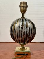 Hollywood Regency Brass & Ceramic Table Lamp 1970