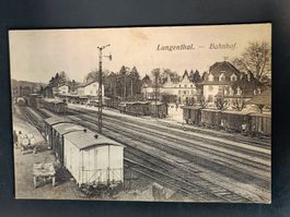 Alte PK / Langenthal - Bahnhof Gelaufen Feldpost ca. 1914