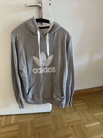 Adidas Kapuzenpullover grau mit Logo guter Zustand