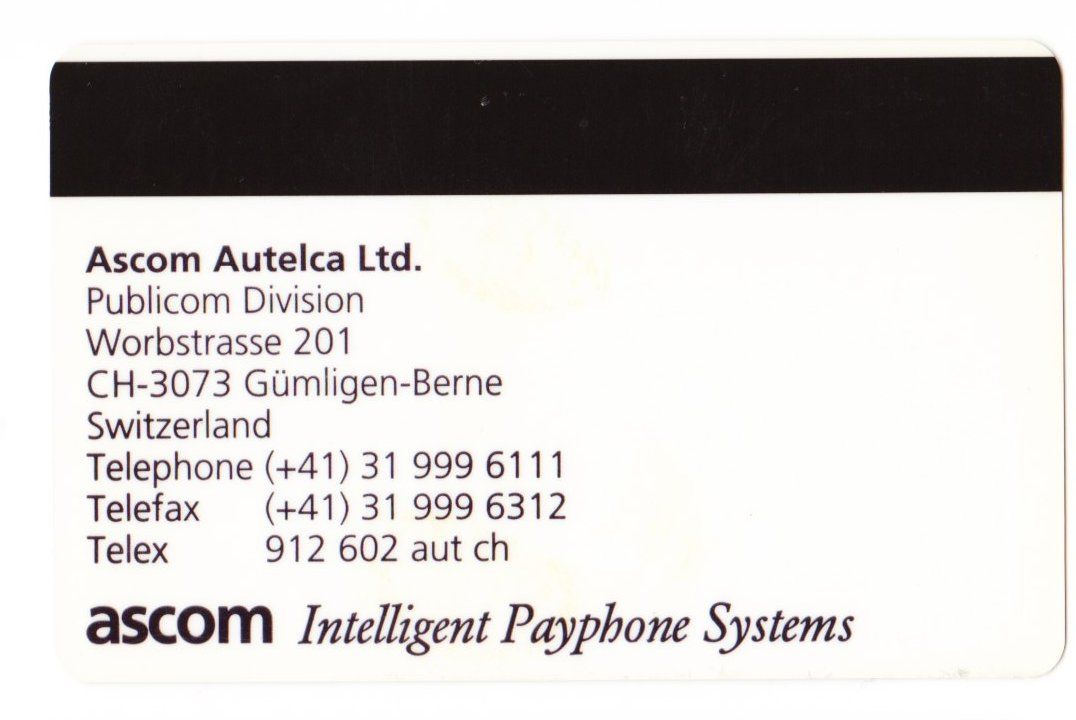 Schede telefoniche: Phonecard / Ascom Autelca / UNISYS Third Open Symposium '94 – Nuovo (secondo la descrizione) da Zürich venduto da ms993 1