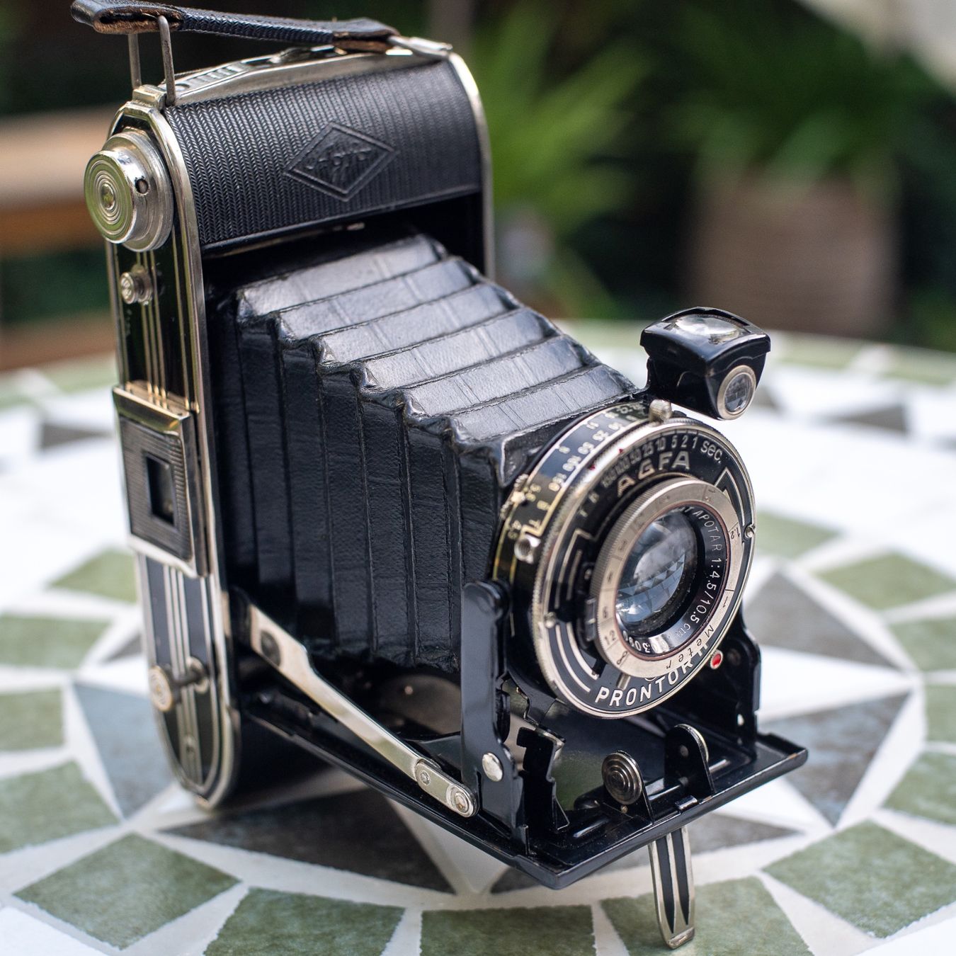 Agfa Fotocamera: Agfa Billy-Record Balgenkamera "Art Deco" – Usato da Rheinfelden venduto da jonathancollebianco