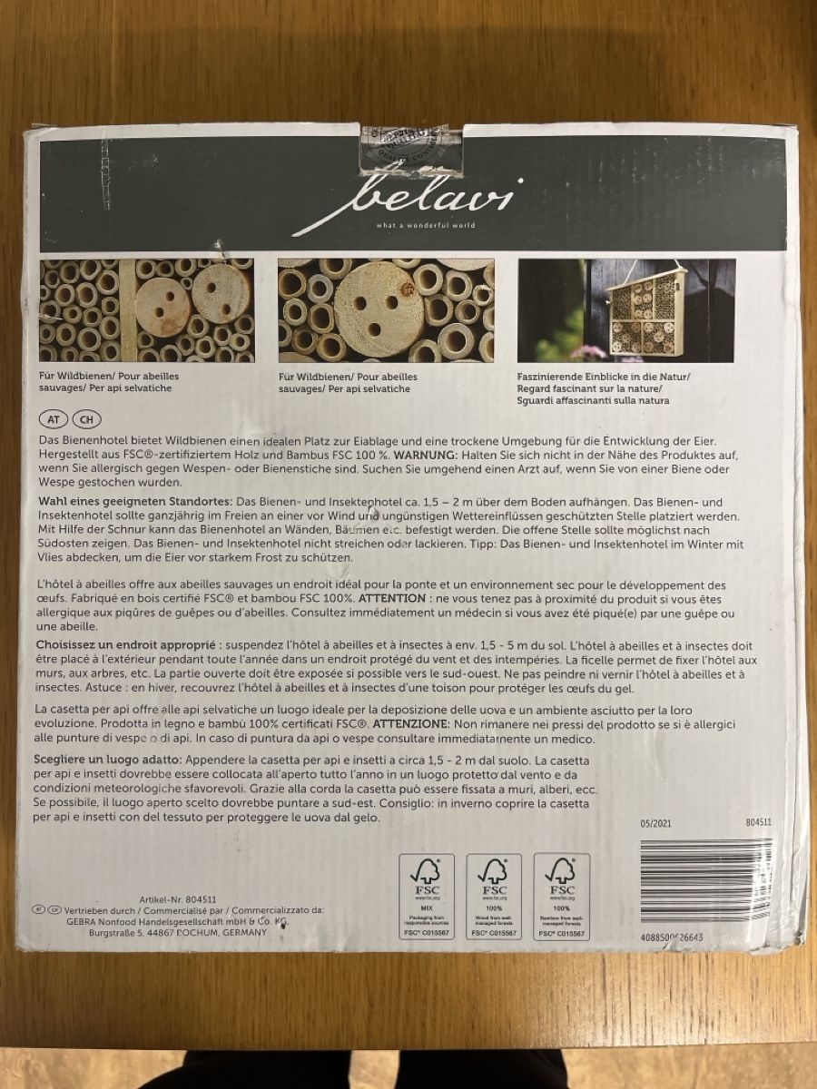 Bienenhäuser: Insektenhotel – Neu und originalverpackt aus Schlierbach von Stee09 2