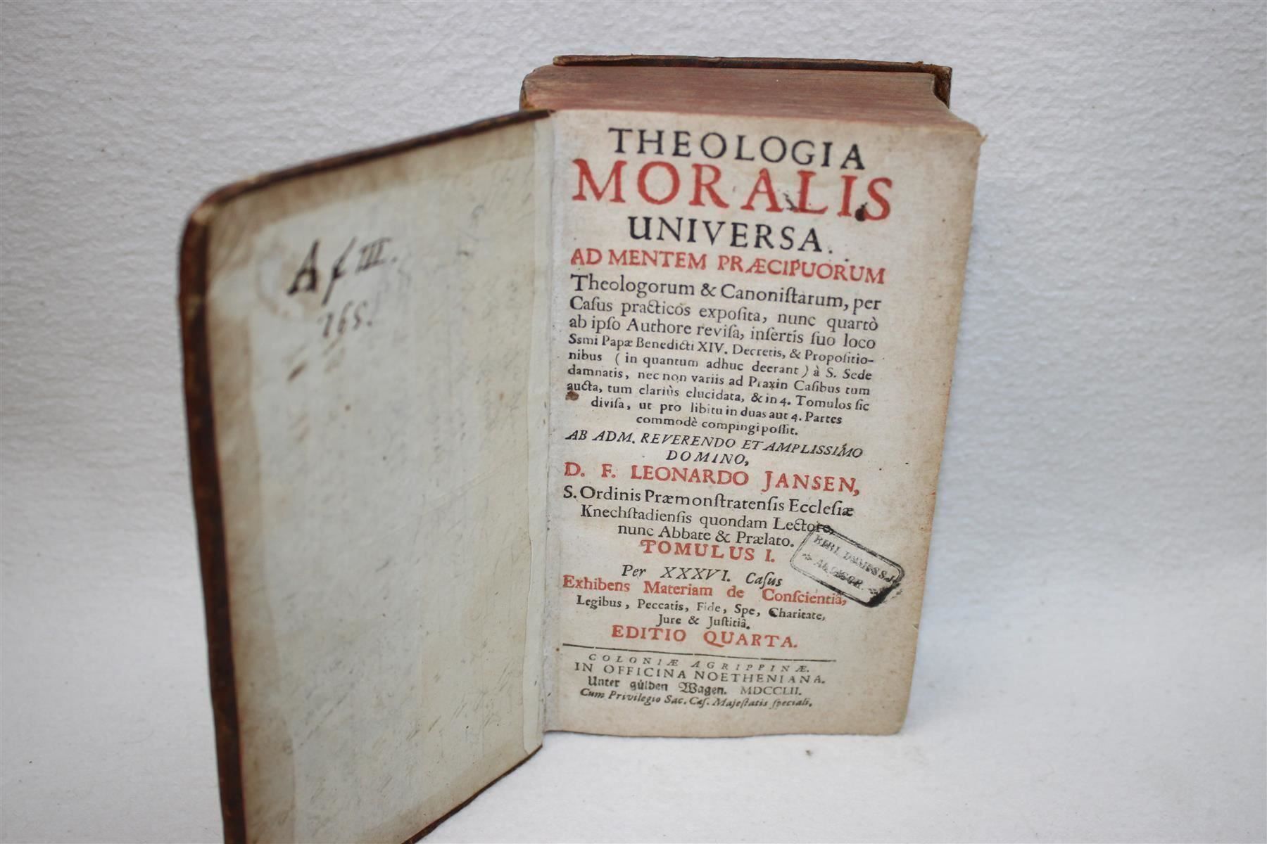 Bücher: Theologia Moralis Universa – Gebraucht aus Thun von Amye 2