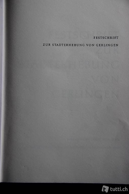 Bücher: Stadt Gerlingen - Festschrift 1958 – Gebraucht aus Hermetschwil-Staff von Starbliggi 1