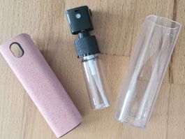 Parfum Reiseflakon rosa mit Hülle neu