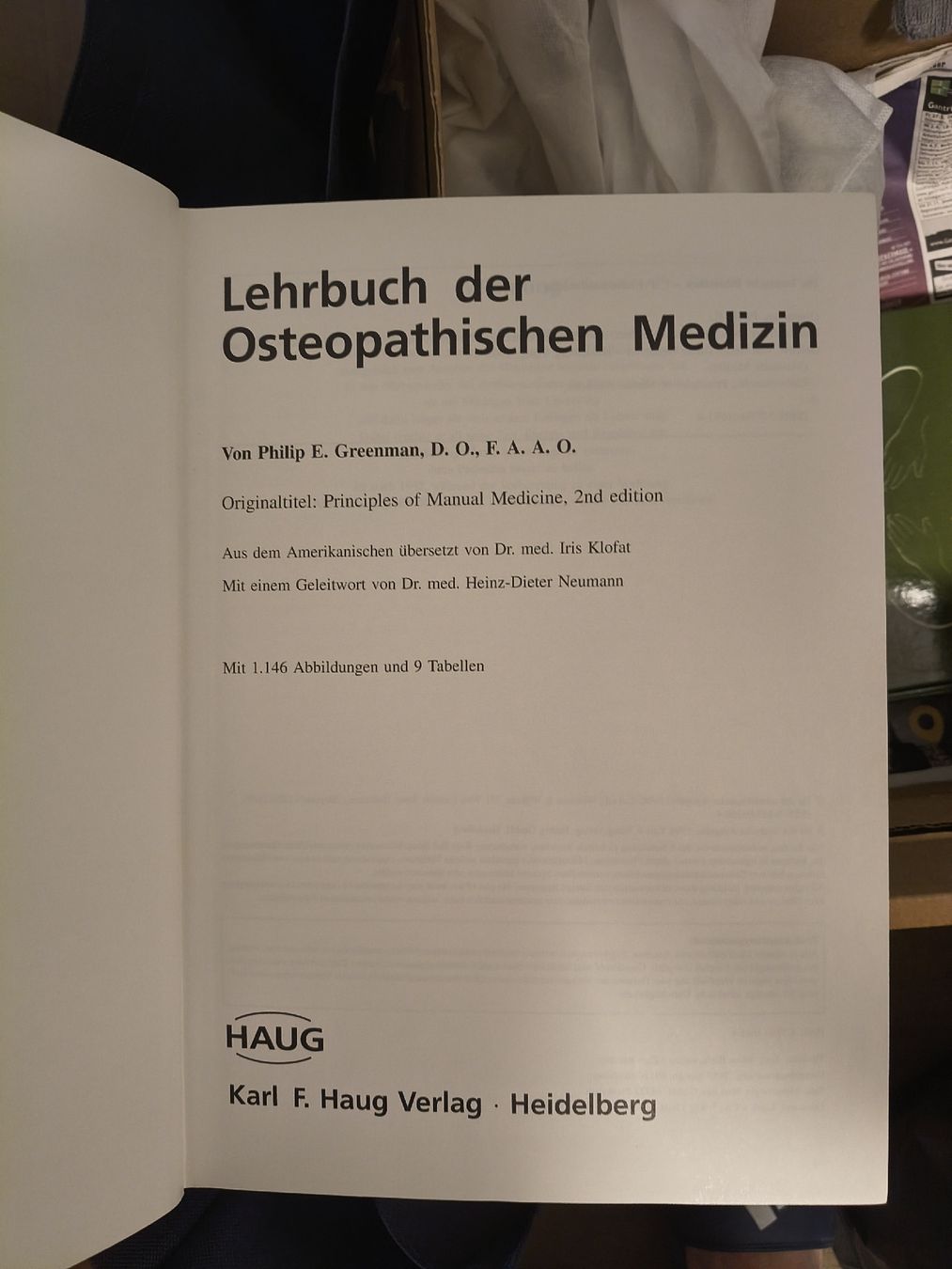 Bücher: Lehrbuch der Osteopathischen Medizin Philip E. Greenman – Gebraucht aus Zürich von TrainLine 1
