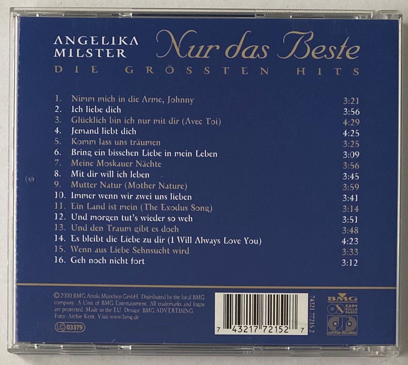 CD: Angelika Milster, Nur das Beste – Usato da Flums venduto da Asquillo 1