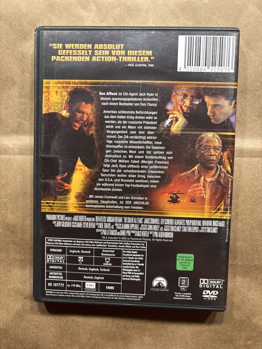 Tutti i DVDs: Der Anschlag (2404) – Usato da Ruswil venduto da Slivio_ 1
