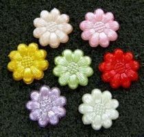 Appliquess FLEUR nacré 12mm mixte 20 pcs