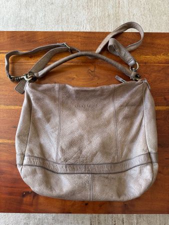 LIEBESKIND BERLIN LEDERTASCHE, BEIGE-CAMEL, CA.35x30x12CM