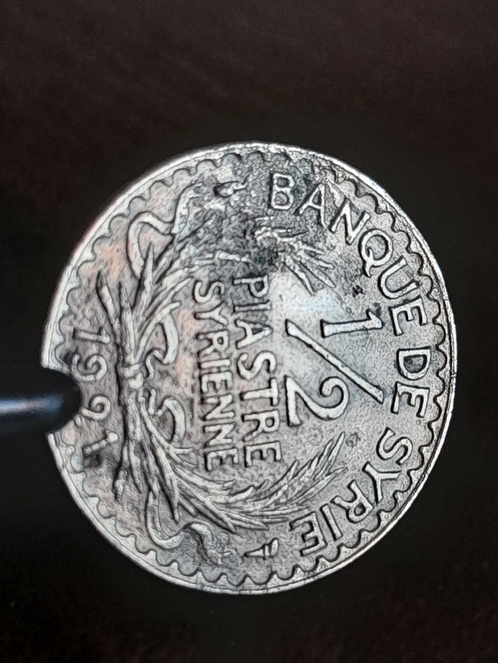Tutti le monete: 1/2 Piaster 1921 Syrien  – Usato da Basel venduto da Basel_20 3
