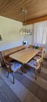 Eckbankgruppe massiv Holz mit Tisch und Stühlen gebraucht